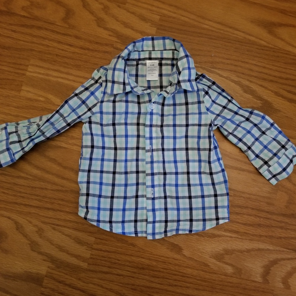 Blue plaid shirt
